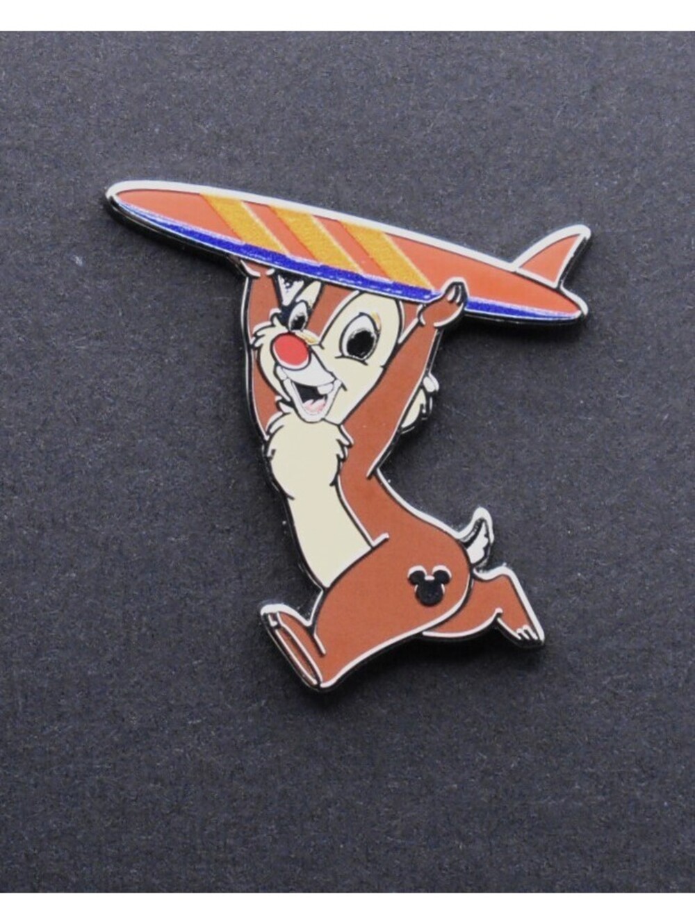 Disney DLR Winter Dale Enjoys Seasons Holidays Surfboard Hidden Mickey Pin (C6)